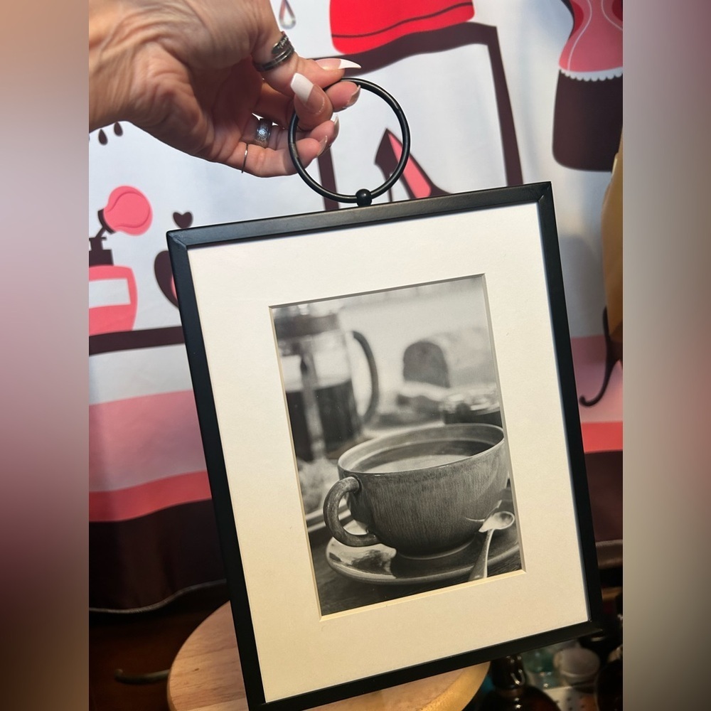 Relaxing Coffee Cup Black White Photo Wall Art - Picture 3 of 5